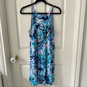 Size S Lilly Pulitzer EUC sleeveless halter swing dress with cute tassels